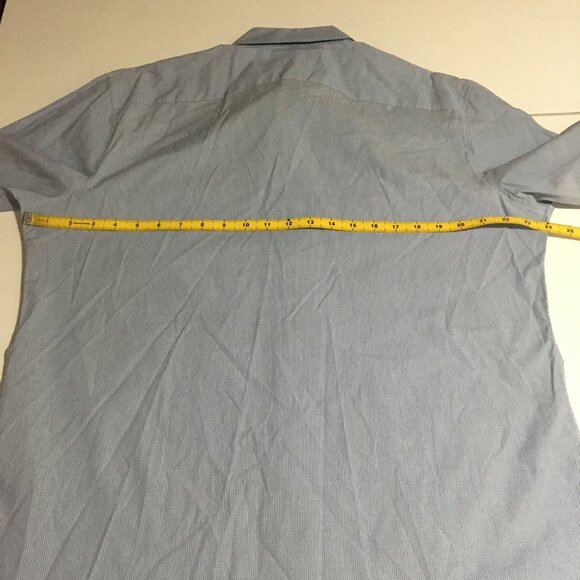 Murano Modern Comfort Mens Long Sleeve Button Dress Shirt Size Large Blue NWT - Picture 9 of 10